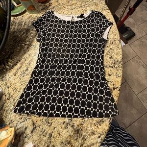 White House Black Market black and whiter polka dot sleeveless top size S